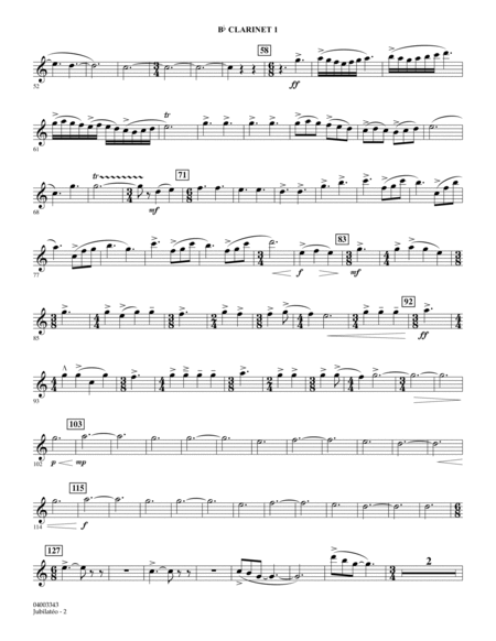 Jubilateo - Bb Clarinet 1