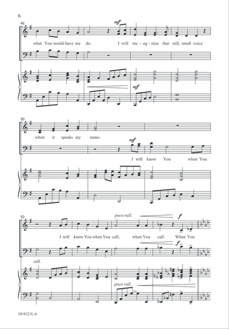 When You Call 4-Part scores gallery preview page 7