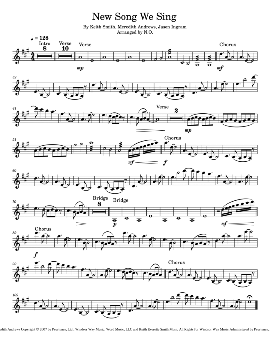 The New Song We Sing The New Song We Sing Violin Solo scores gallery preview page 1