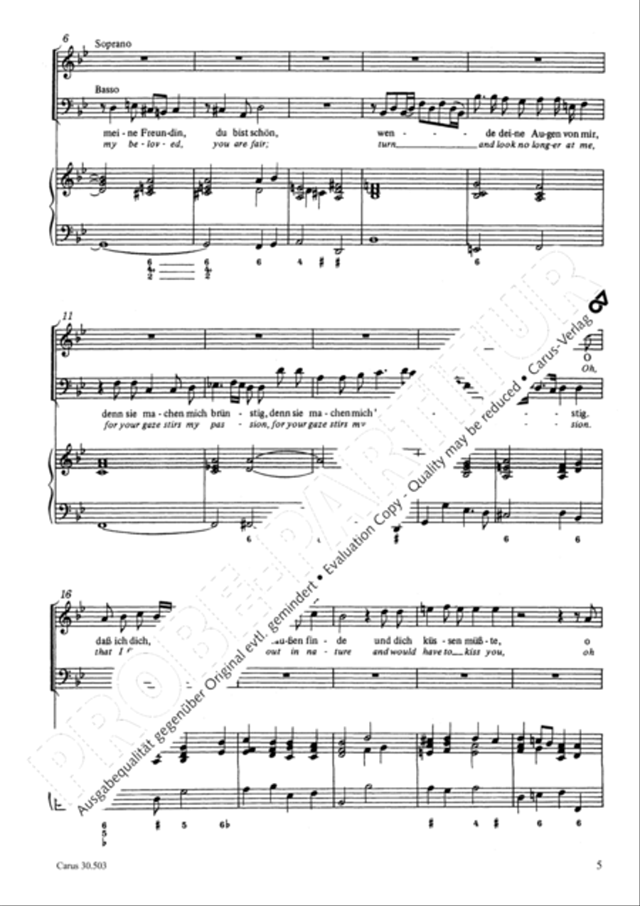 My beloved, you are fair (Meine Freundin, du bist schon) 4-Part scores gallery preview page 8