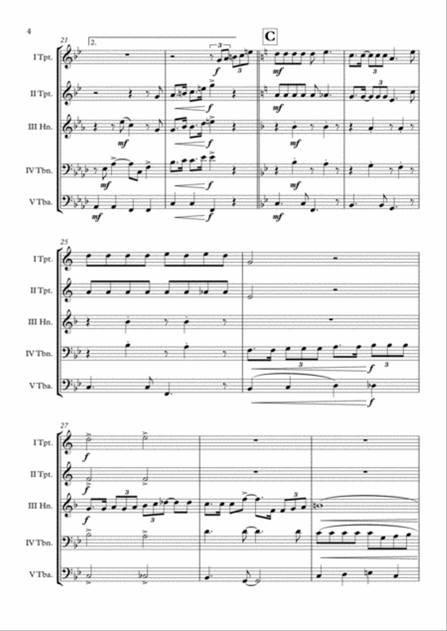 Always Look On The Bright Side Of Life Brass Quintet scores gallery preview page 5