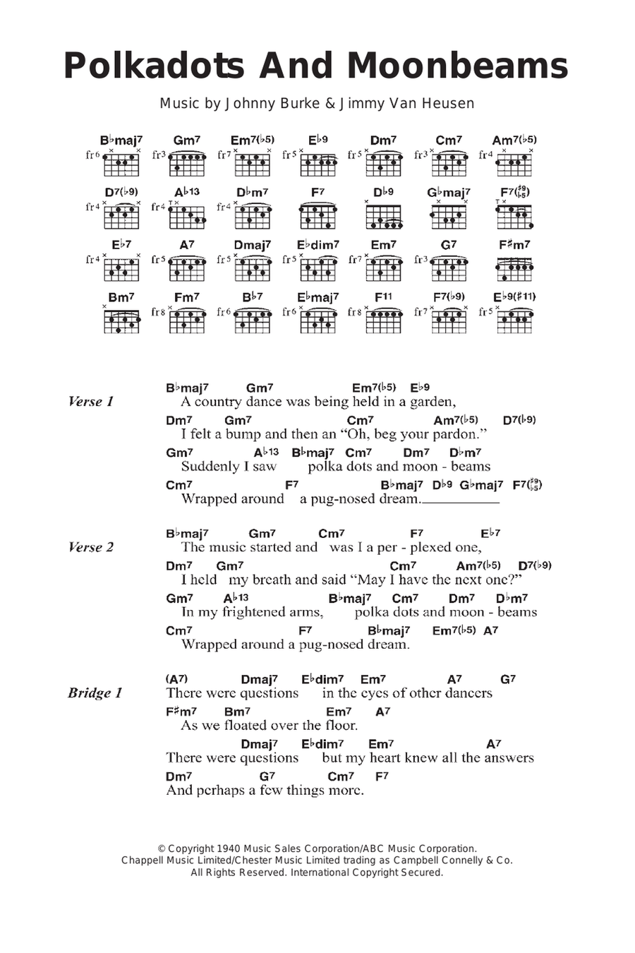 Polka Dots And Moonbeams Polka Dots And Moonbeams Acoustic Guitar scores gallery preview page 1