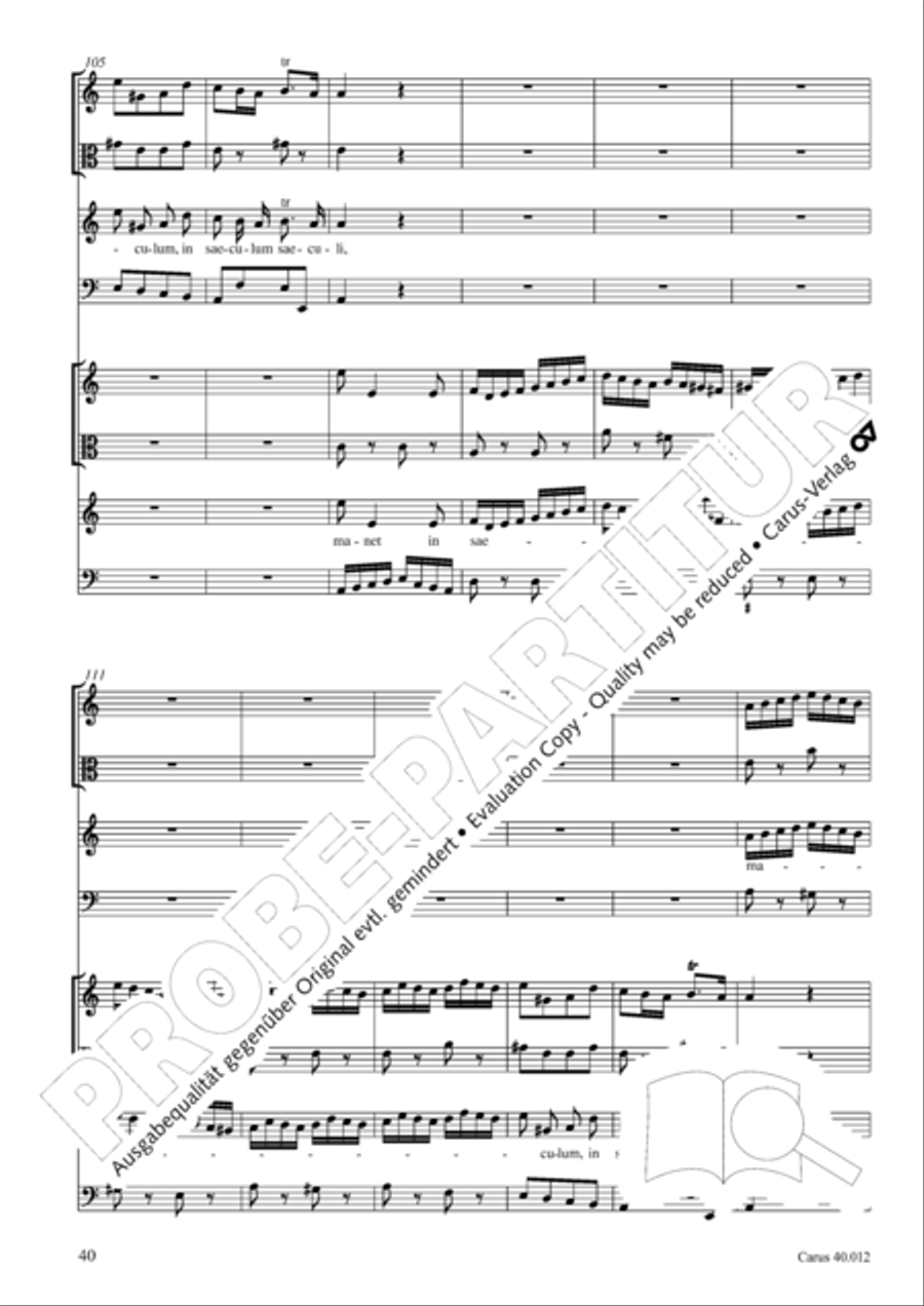 Beatus vir (How blest is he) Psalm 111 4-Part scores gallery preview page 41