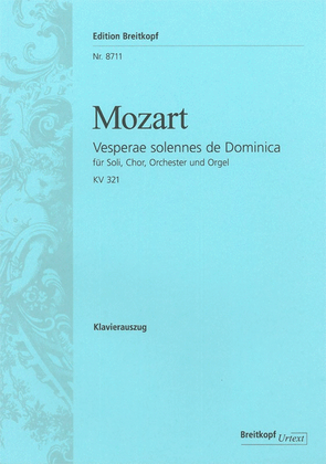 Book cover for Vesperae solennes de Dominica K. 321