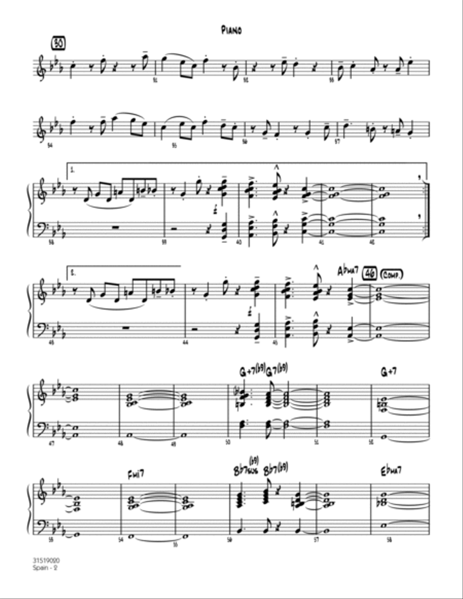 Spain - Piano Jazz Ensemble scores gallery preview page 2