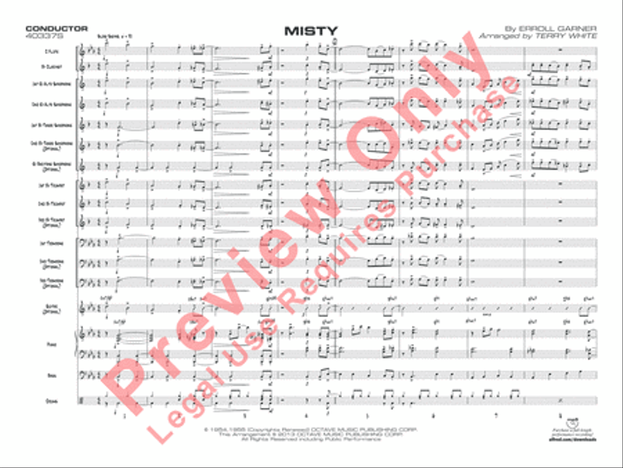 Misty Misty Jazz Ensemble scores gallery preview page 4