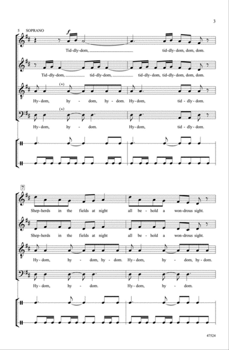 Hydom, Tiddlydom Choir scores gallery preview page 2