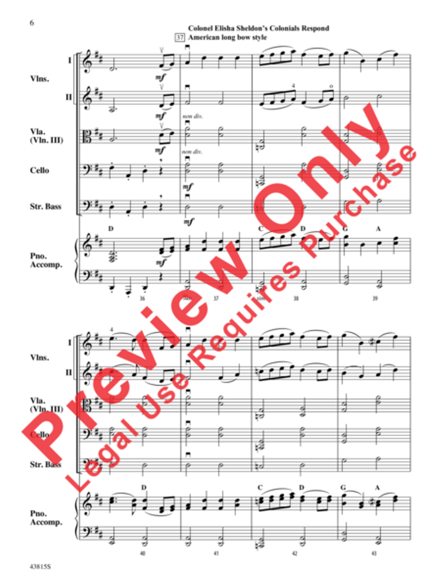 A Revolutionary War Tale String Orchestra scores gallery preview page 7