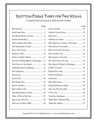 Book cover for Scottish Fiddle Tunes for Two Violas