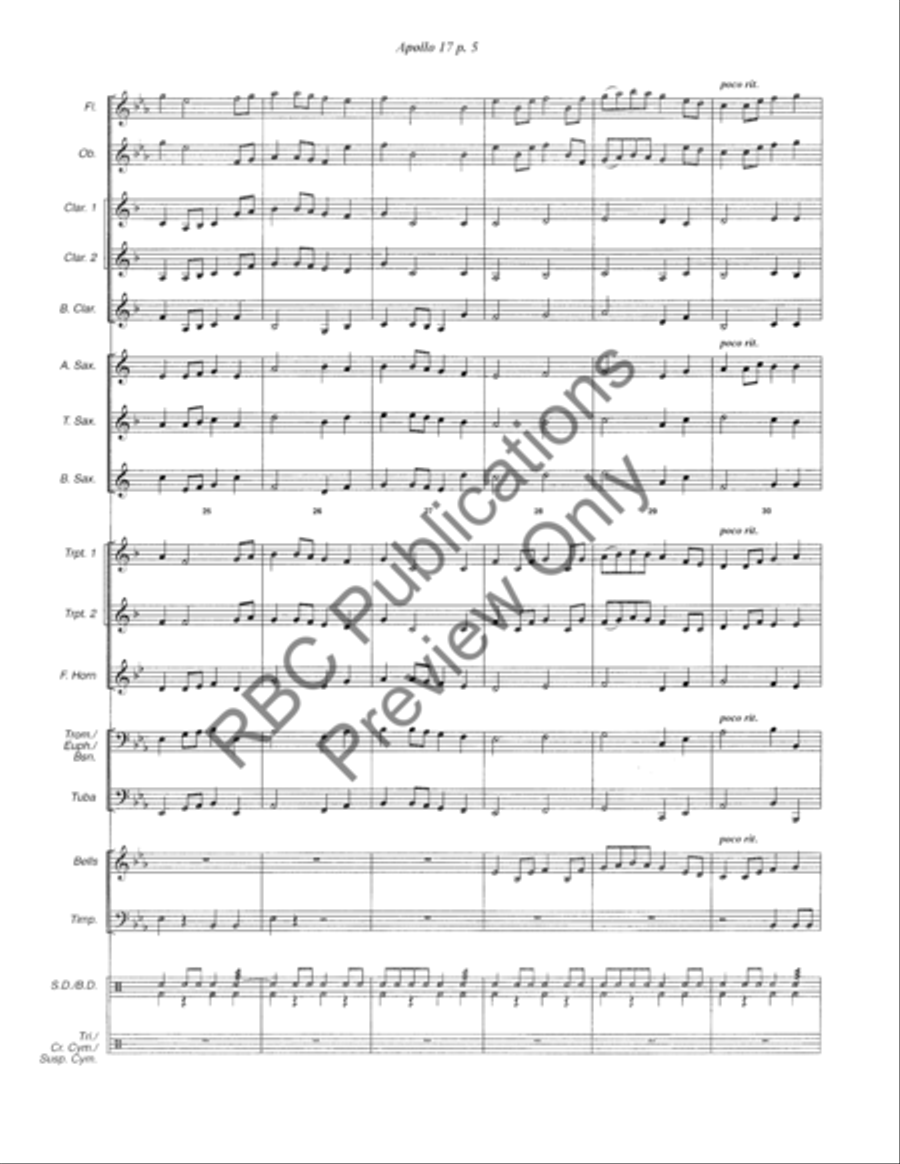 Apollo 17 Concert Band scores gallery preview page 9
