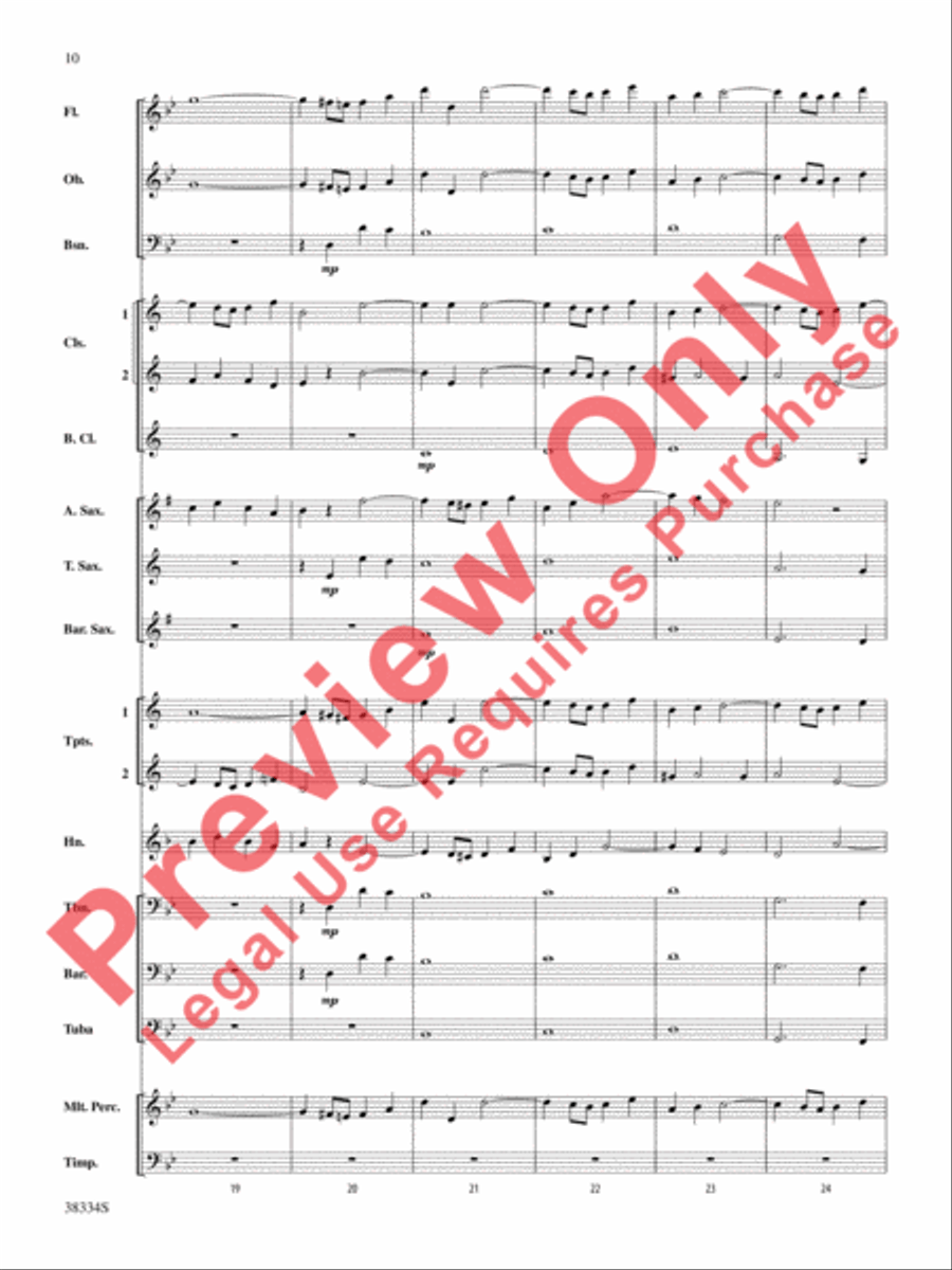 Chorale and Fugue Chorale and Fugue Concert Band scores gallery preview page 11