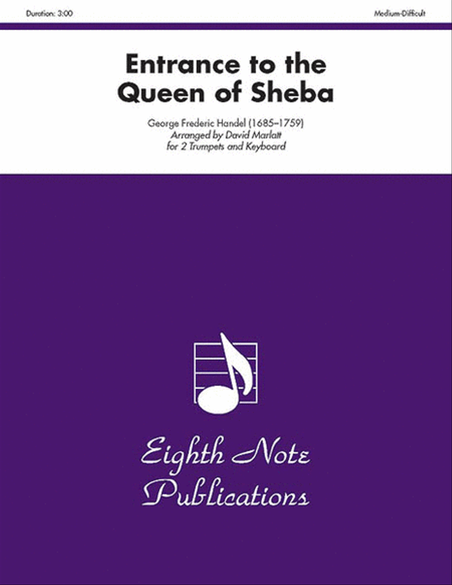 Entrance to the Queen of Sheba Trumpet Duet scores gallery preview page 1