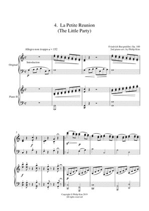 4. La Petite Reunion (The Little Party) 25 Progressive Studies Opus 100 for 2 pianos Friedrich Burg