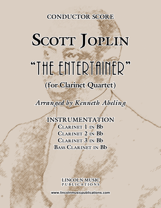 Book cover for Joplin - “The Entertainer” (for Clarinet Quartet)