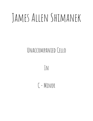 Book cover for Unaccompanied Cello In C Minor