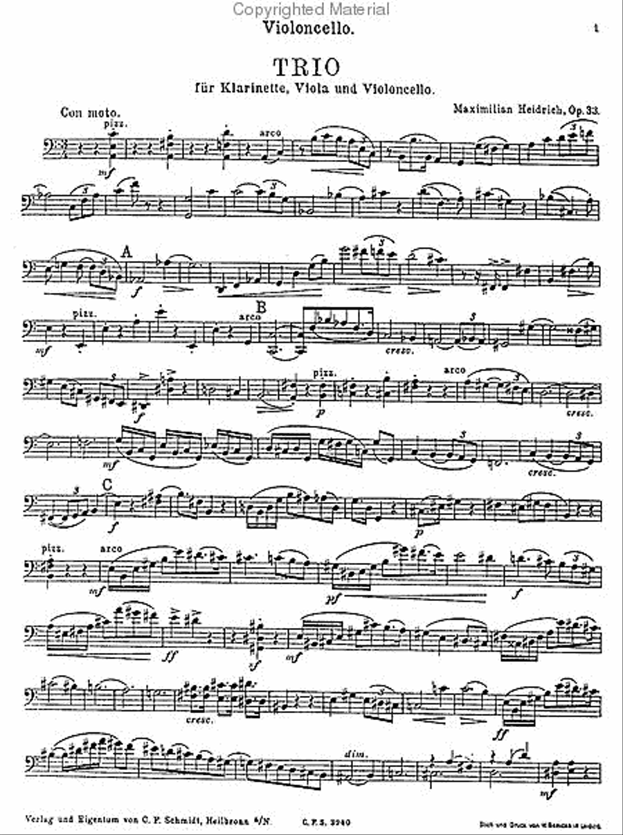 Trio, Op. 33 Clarinet scores gallery preview page 4
