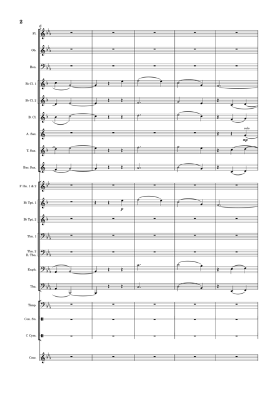 O Christmas Tree Concert Band scores gallery preview page 2