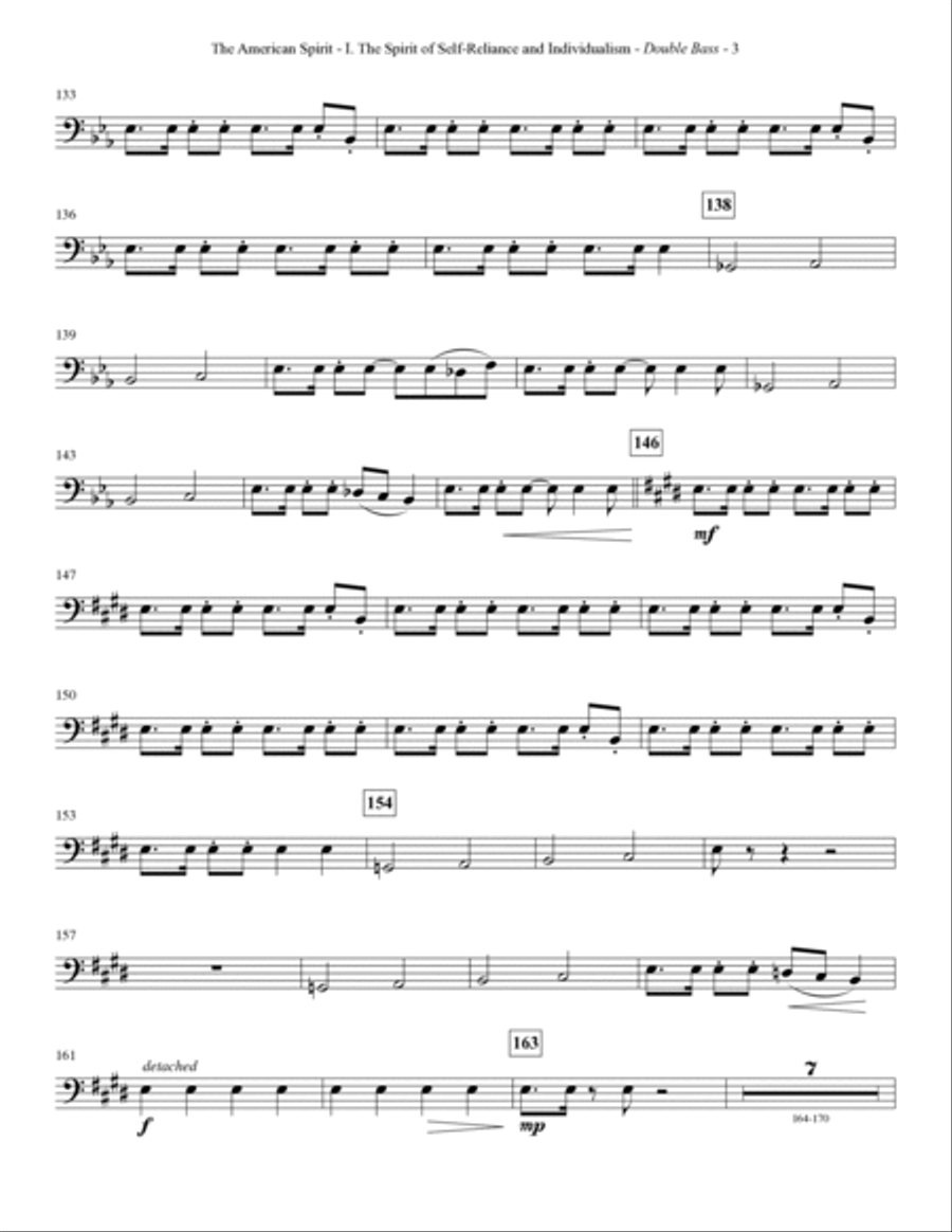 The American Spirit - Double Bass Choir scores gallery preview page 3