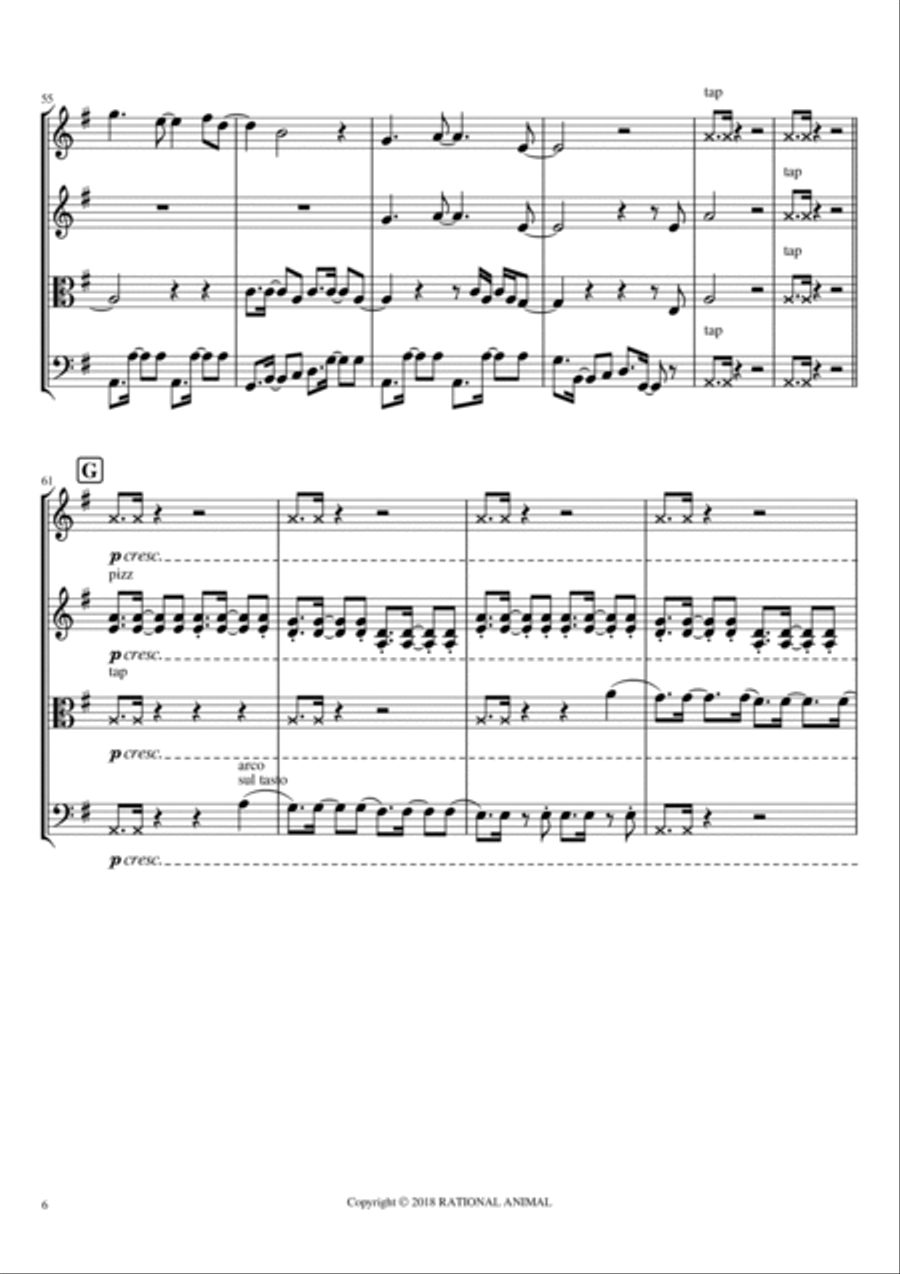 Getaway Getaway String Quartet scores gallery preview page 6
