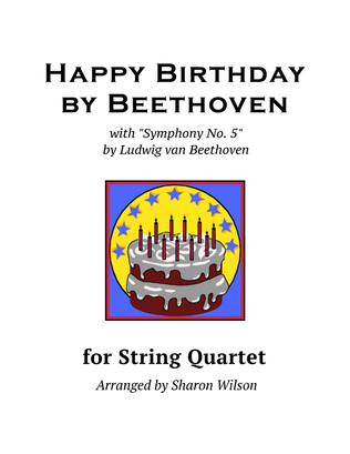 Book cover for Happy Birthday by Beethoven (for String Quartet)