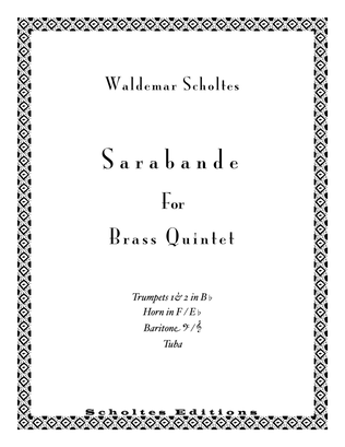 SARABANDE for Brass Quintet