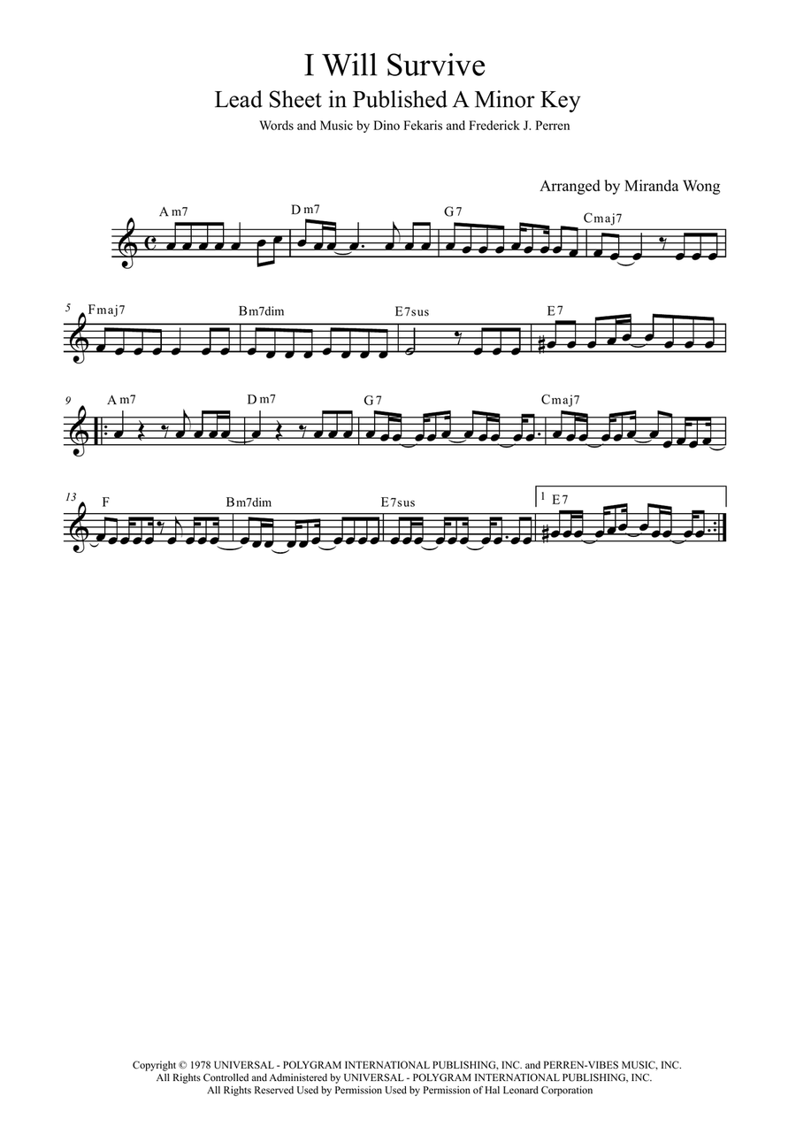 I Will Survive Small Ensemble scores gallery preview page 1