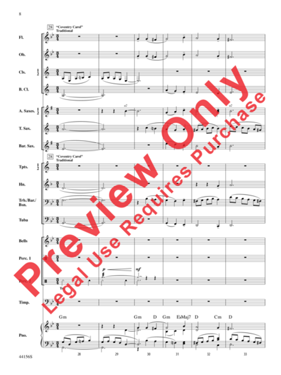 Holiday Celebrations Concert Band scores gallery preview page 8