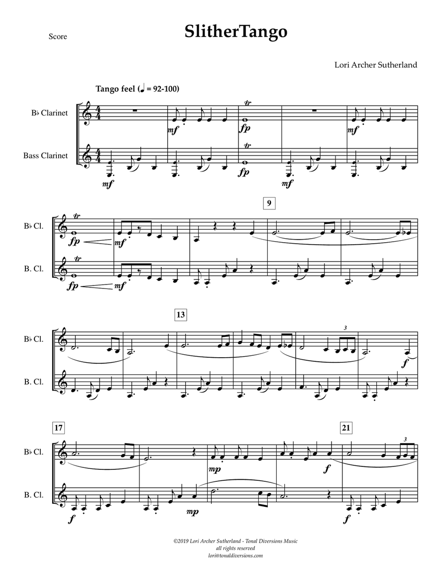 SlitherTango Clarinet Duet scores gallery preview page 3