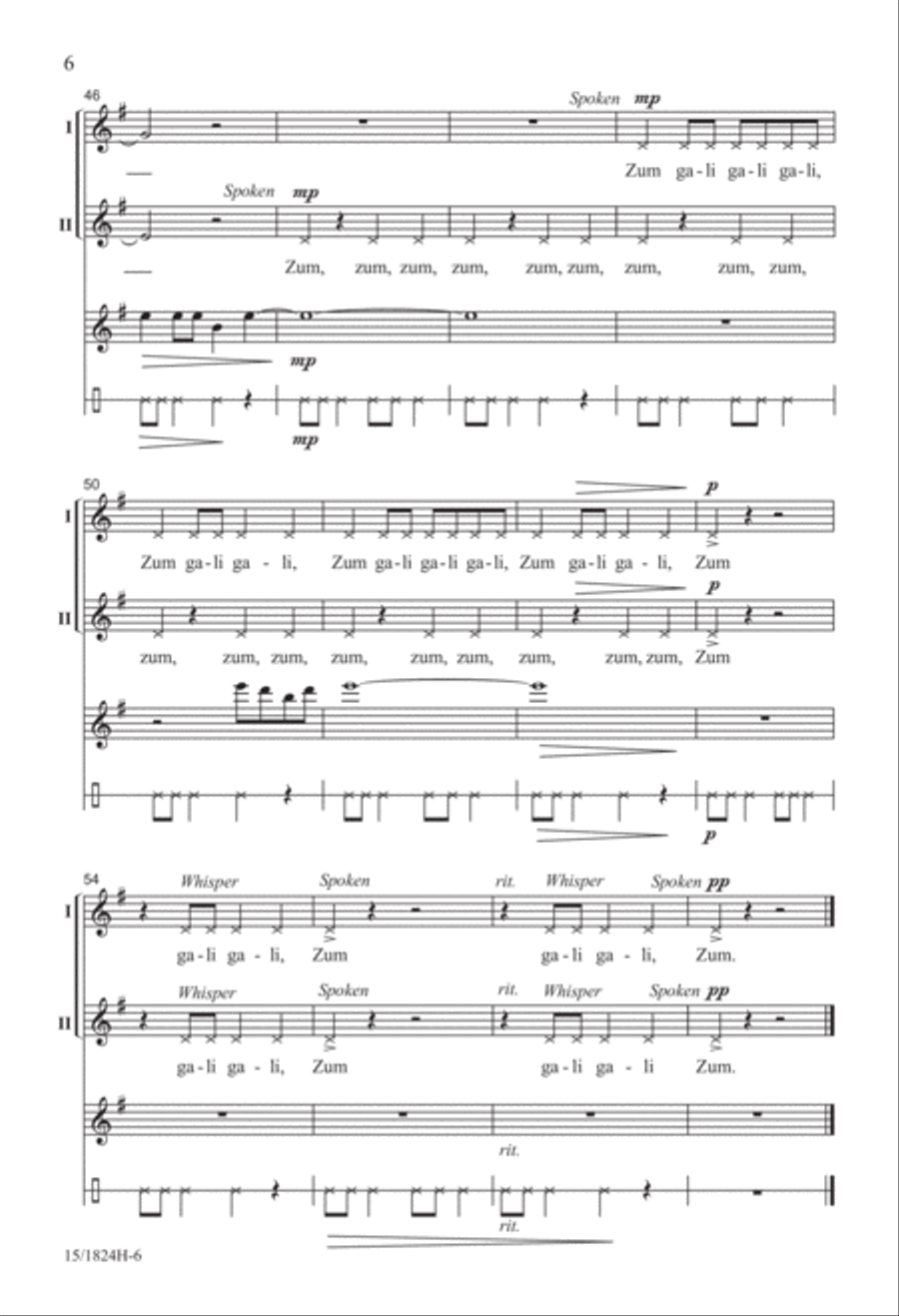 Zum Gali Gali 2-Part scores gallery preview page 6