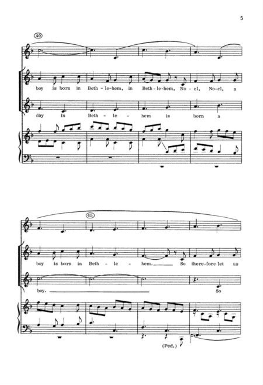 Noel, Noel, a Boy is Born 2-Part scores gallery preview page 5