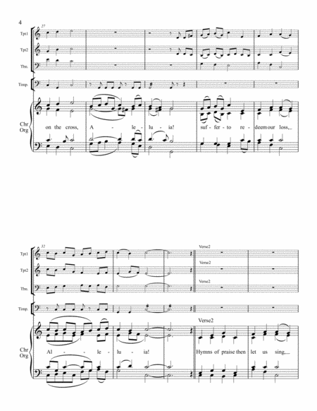Jesus Christ Is Risen Today - SATB, Brass Trio, and Organ image number null
