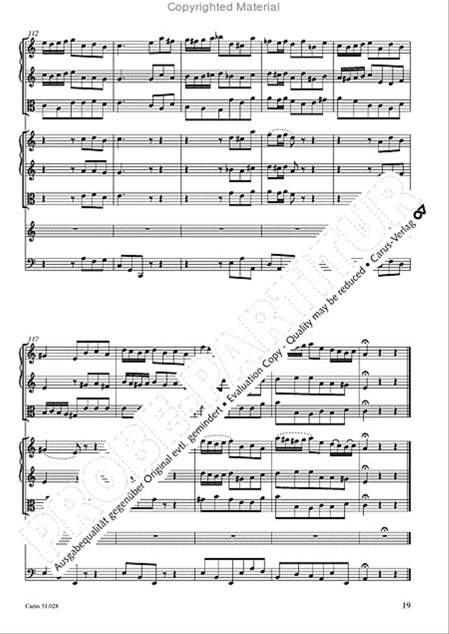 Rejoice! The passing year is ended (Gottlob! nun geht das Jahr zu Ende) 4-Part scores gallery preview page 21