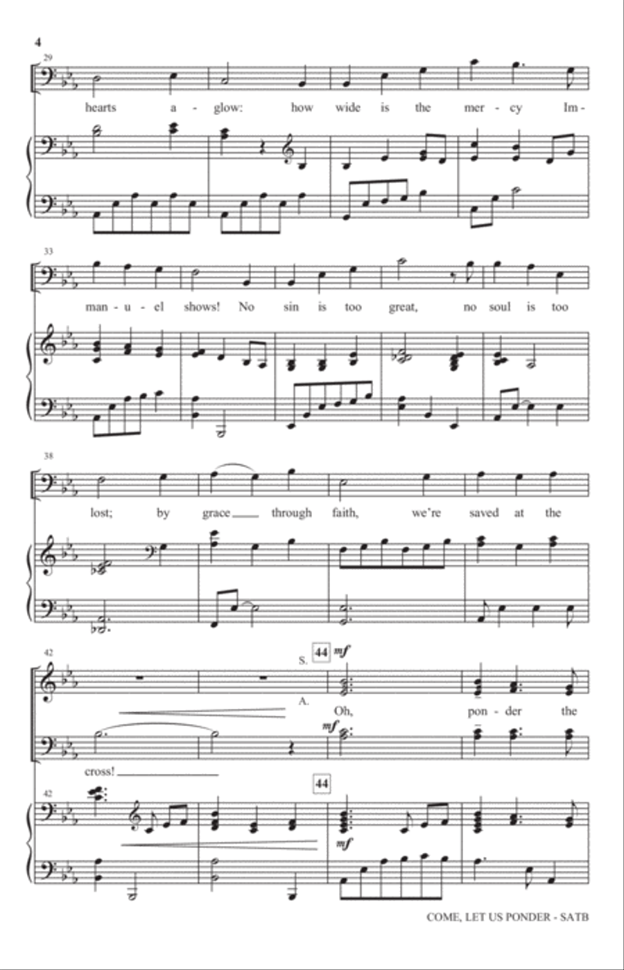 Come, Let Us Ponder 4-Part scores gallery preview page 3