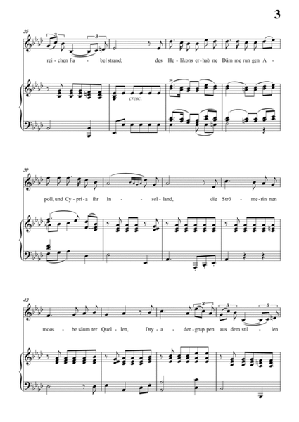 Schubert-Uraniens Flucht(Urania's Flight),D.554 in bD for Vocal and Piano