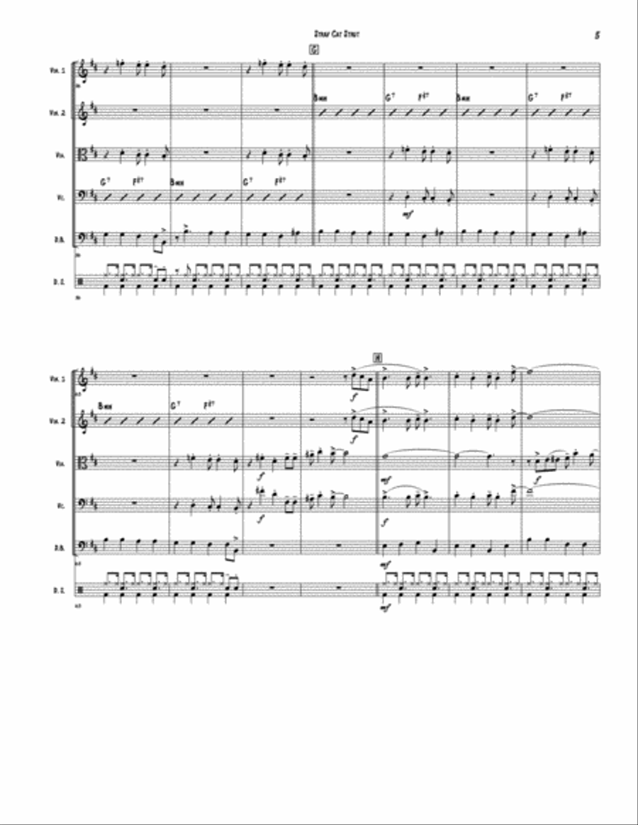 Stray Cat Strut Stray Cat Strut String Quintet scores gallery preview page 5