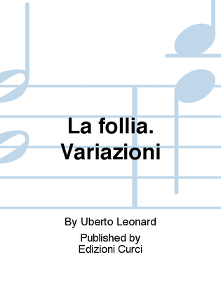 Book cover for La follia. Variazioni