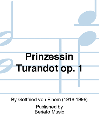 Book cover for Prinzessin Turandot op. 1