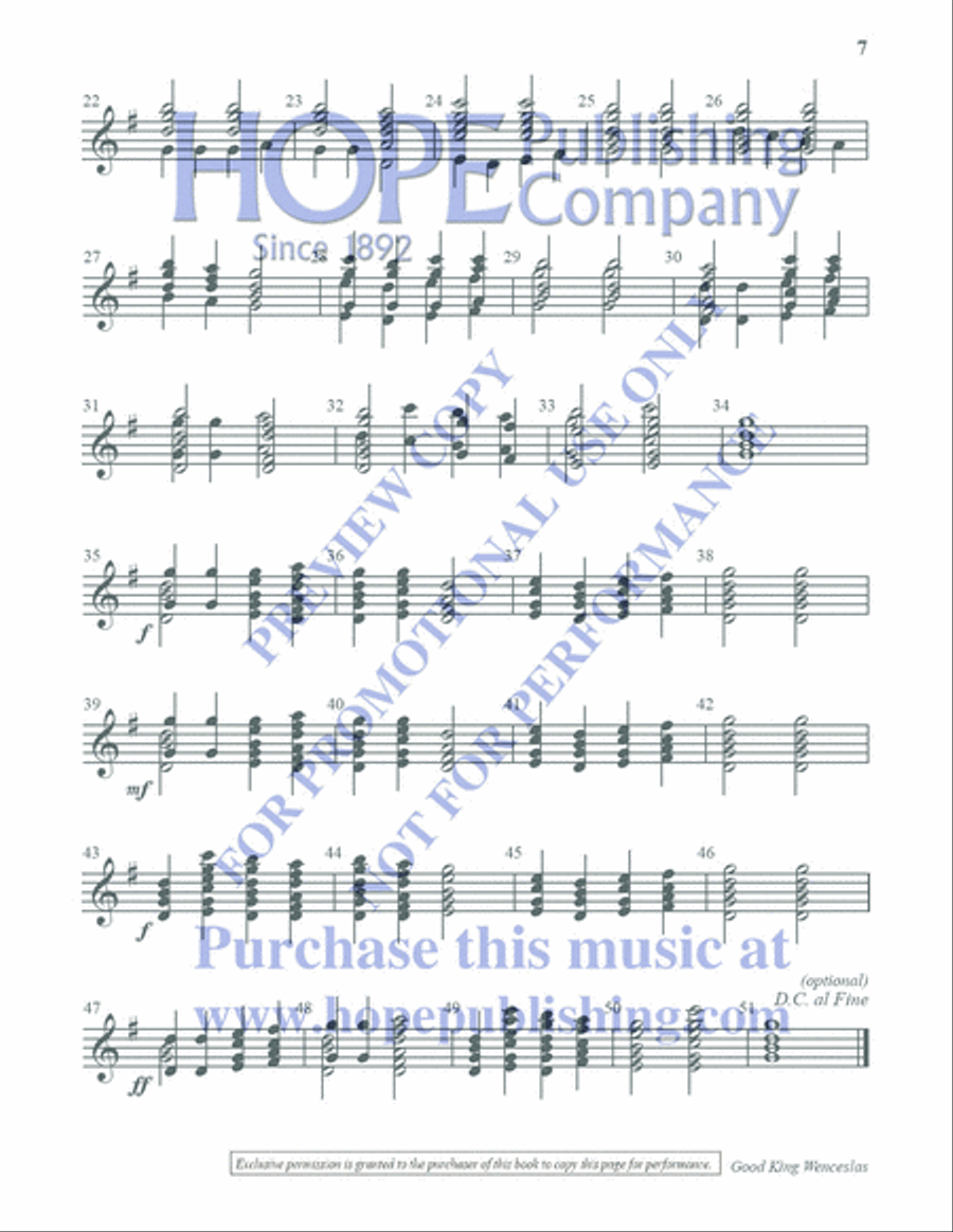Ring with Less for Christmas Handbell Choir scores gallery preview page 8