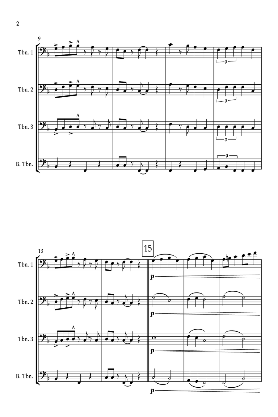 Deck The Halls Brass Quartet scores gallery preview page 2