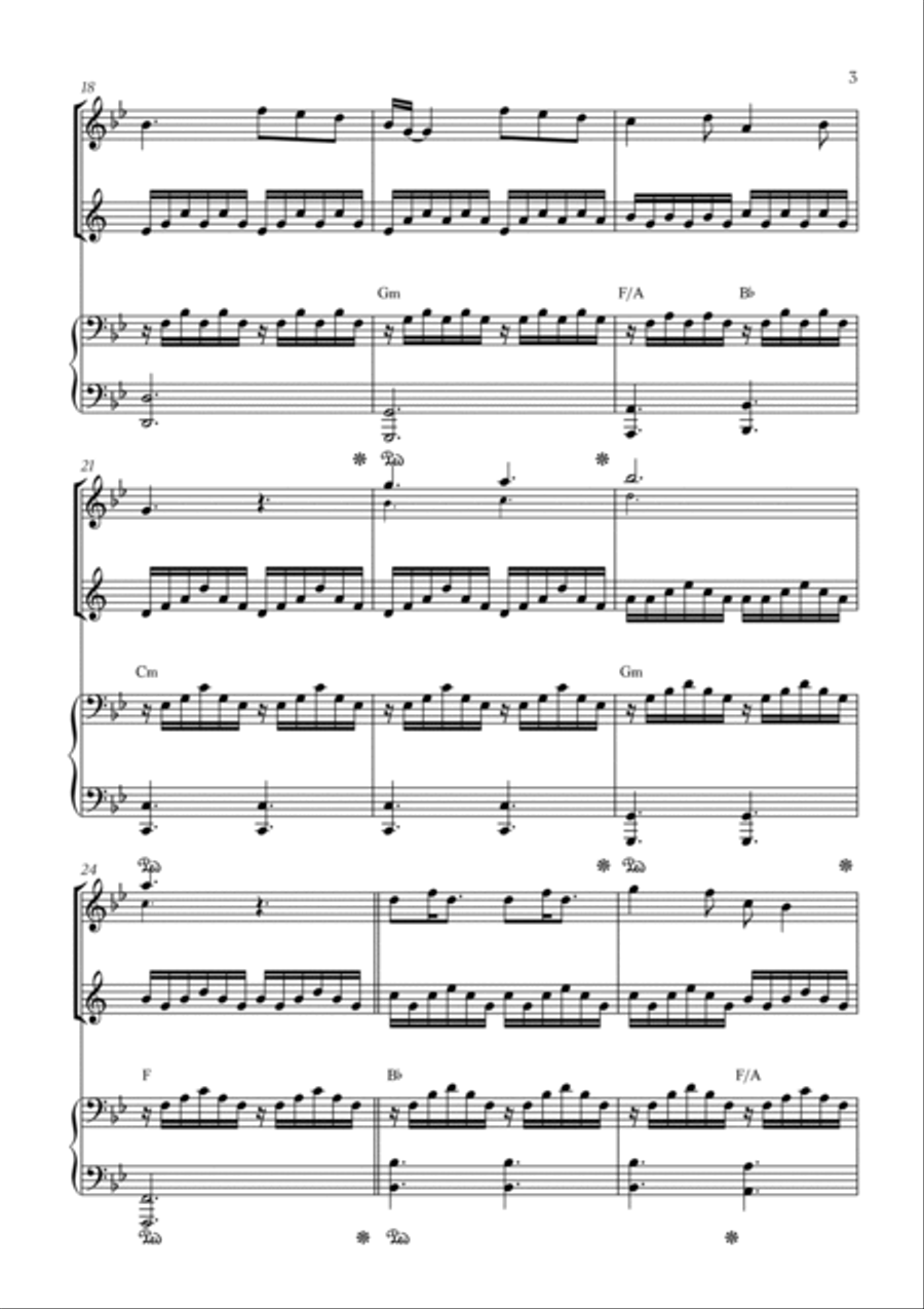 A Thousand Years Trumpet Duet scores gallery preview page 3