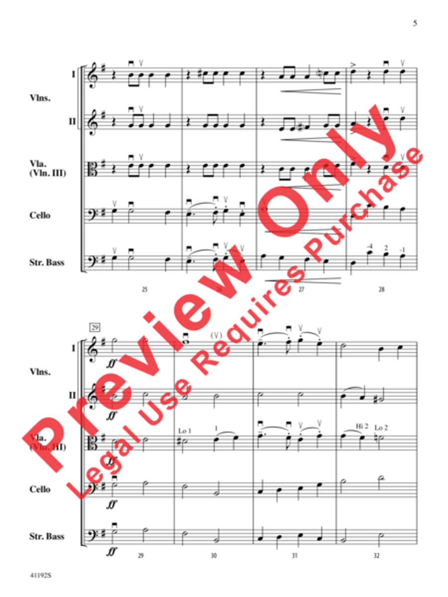 Caissons Go Rolling Along String Orchestra scores gallery preview page 6