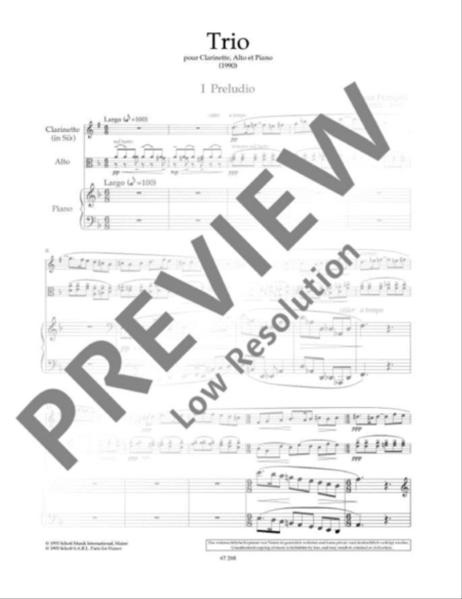 Trio Trio Clarinet scores gallery preview page 4