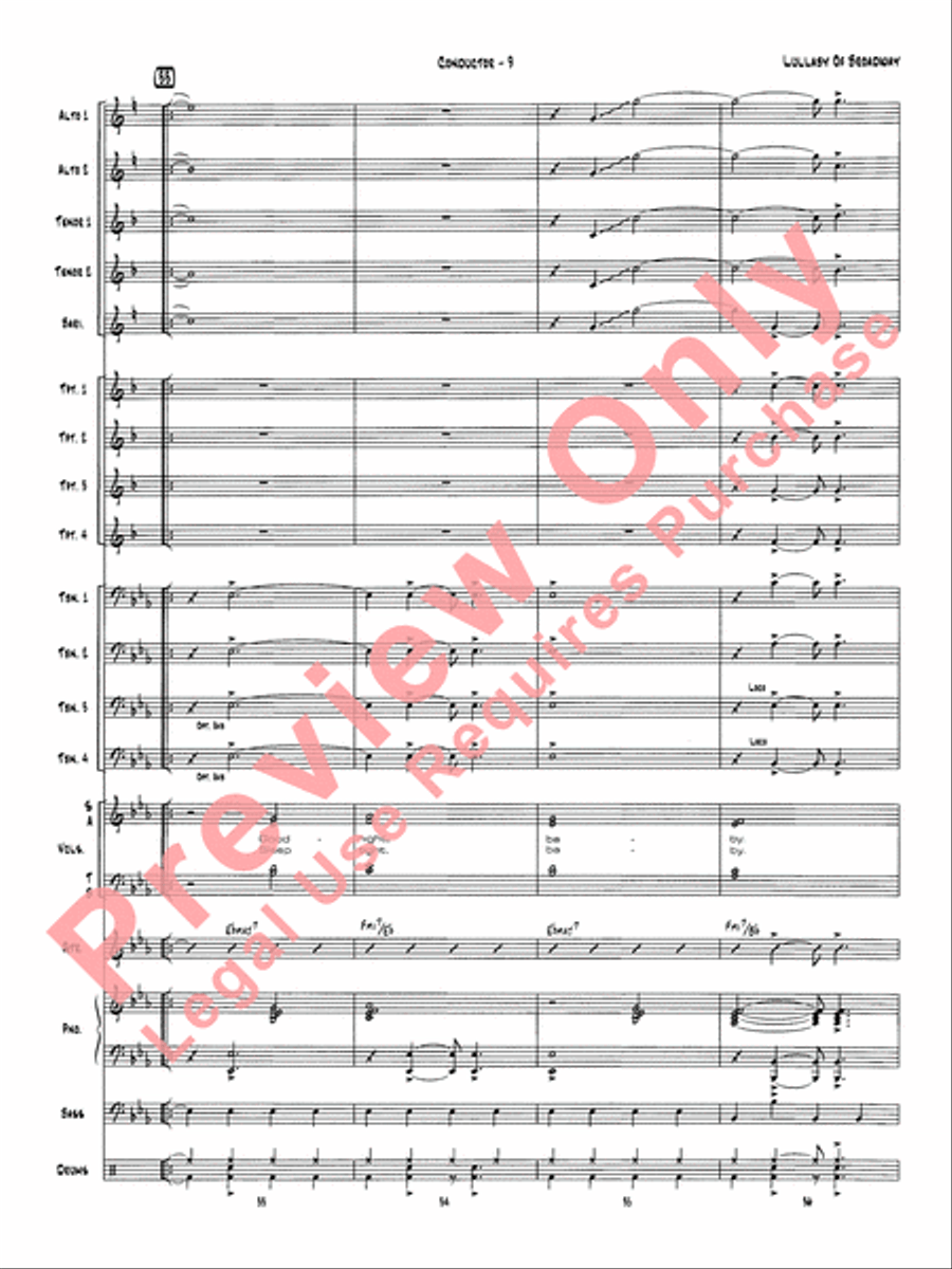 Lullaby of Broadway Jazz Ensemble scores gallery preview page 12