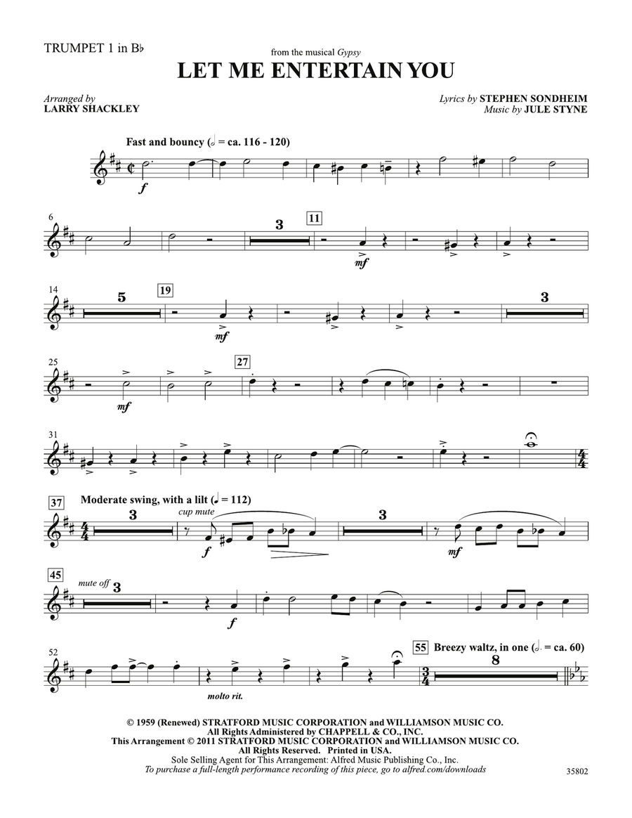 Let Me Entertain You (from Gypsy): 1st B-flat Trumpet