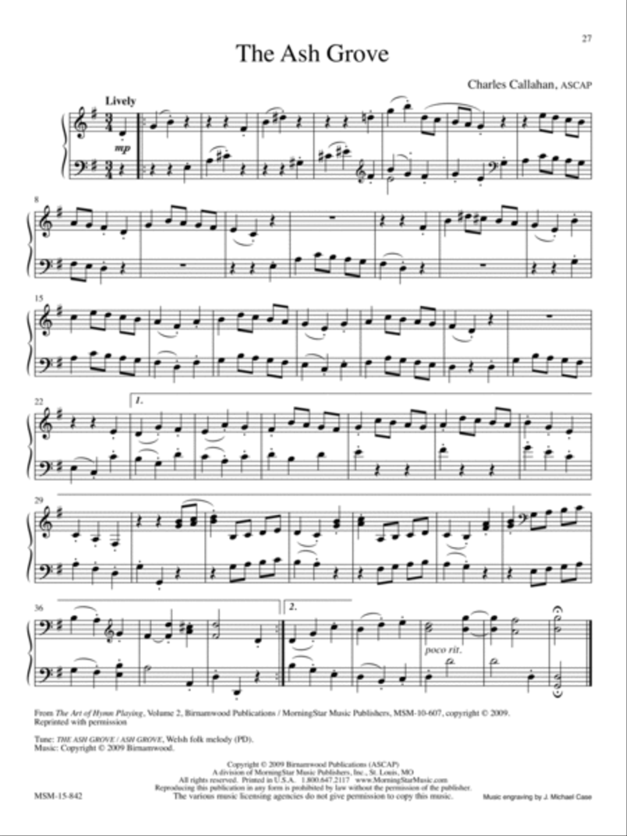 The Ash Grove Piano Solo scores gallery preview page 1