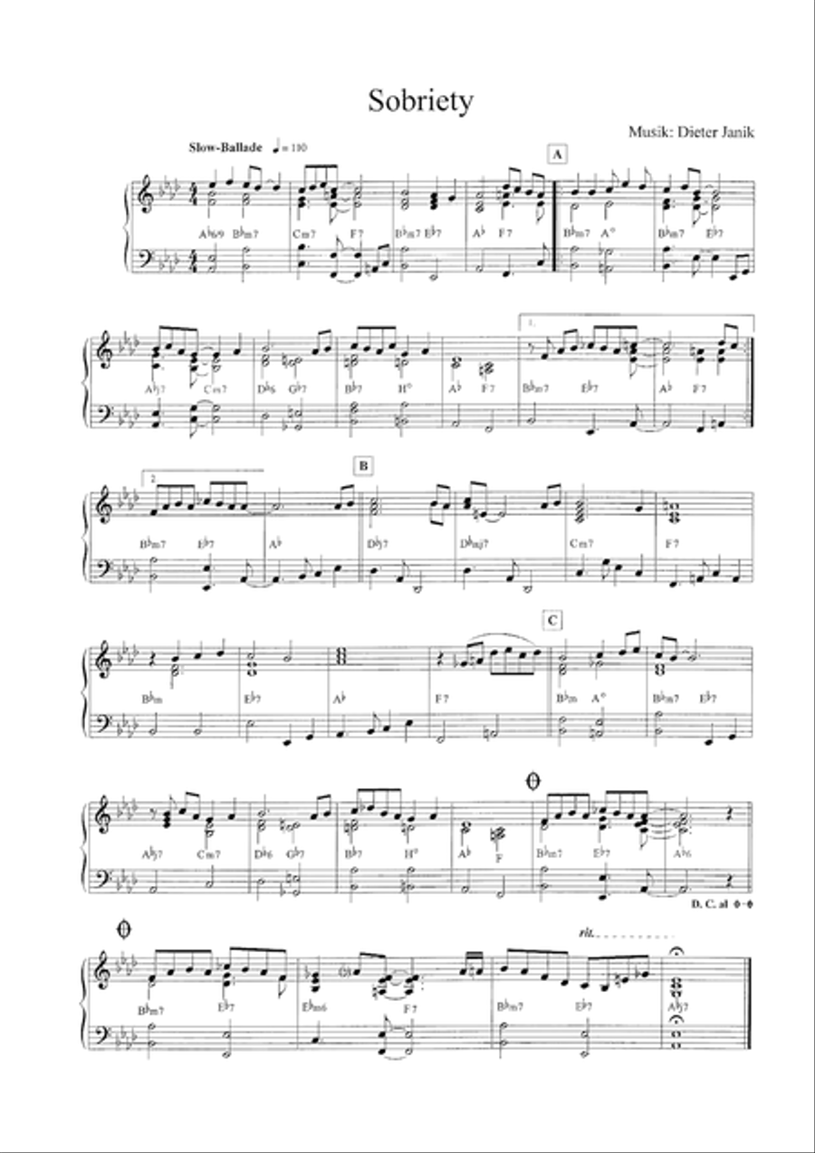 Sobriety Piano Solo scores gallery preview page 3