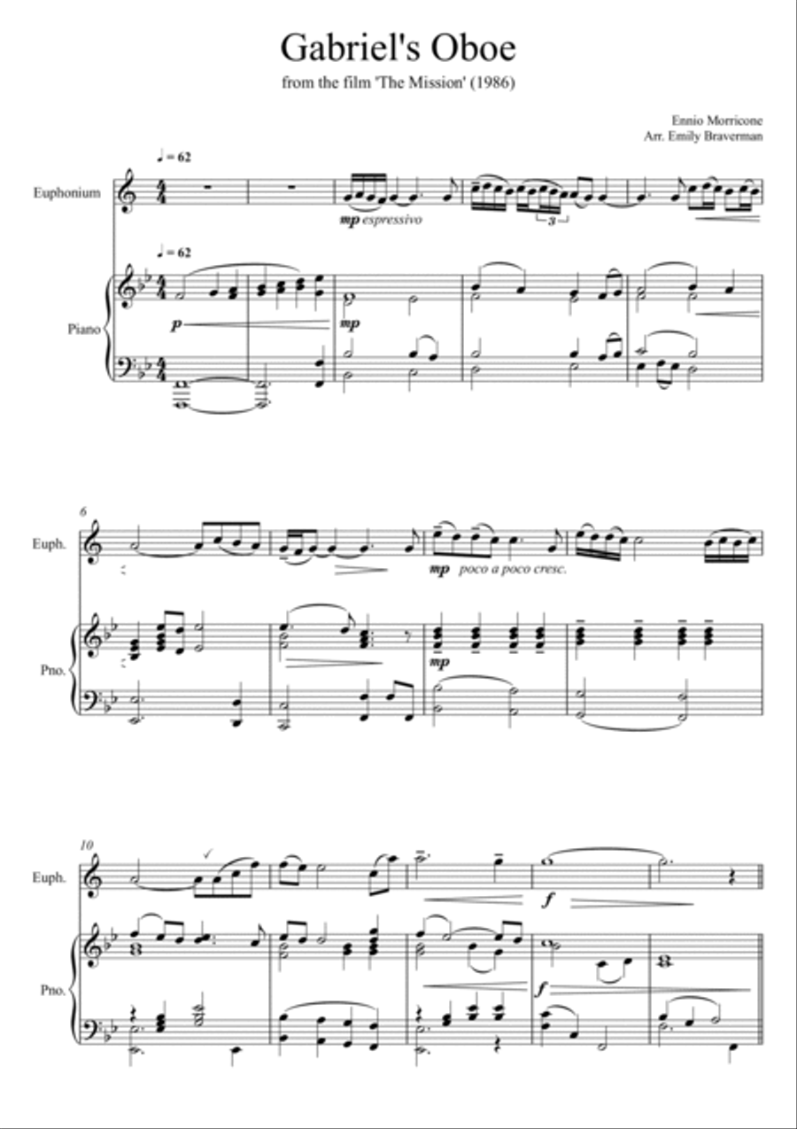 Gabriel's Oboe Euphonium scores gallery preview page 3