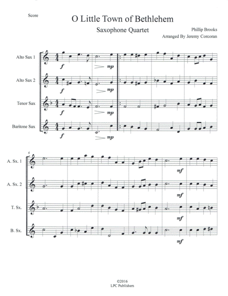 5 Christmas Carols for Saxophone Quartet image number null