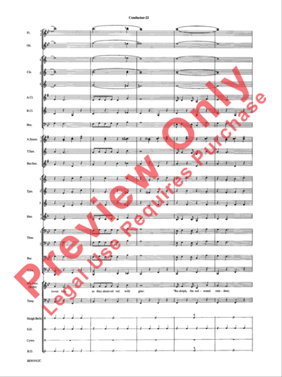 Christmas Pop Sing Along (for Concert Band with Audience Participation) Concert Band scores gallery preview page 24