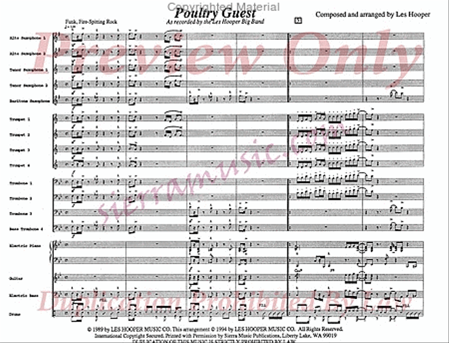 Poultry Guest Poultry Guest Big Band scores gallery preview page 2